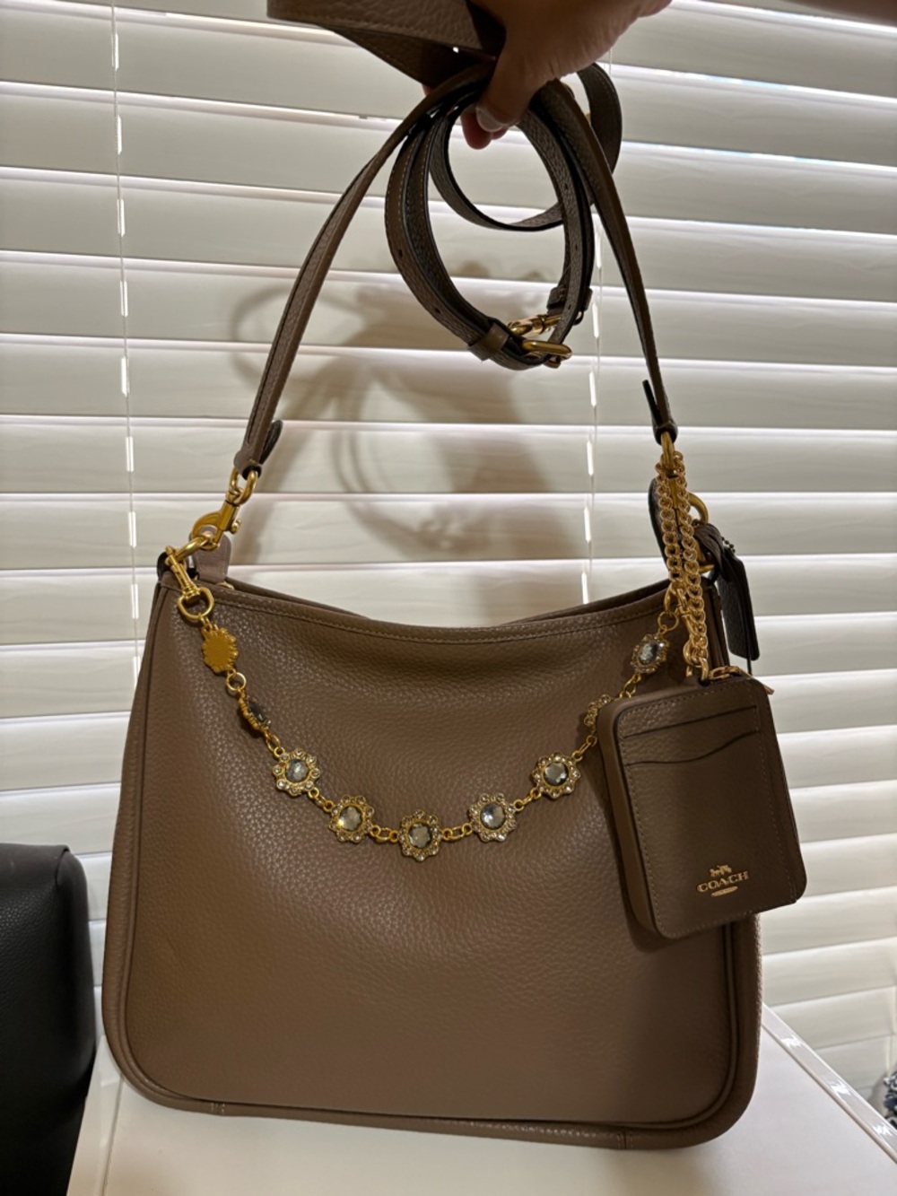 ✨🤎Coach Cary Bag In Dark Stone With Matching Wallet - Picture 3 of 11